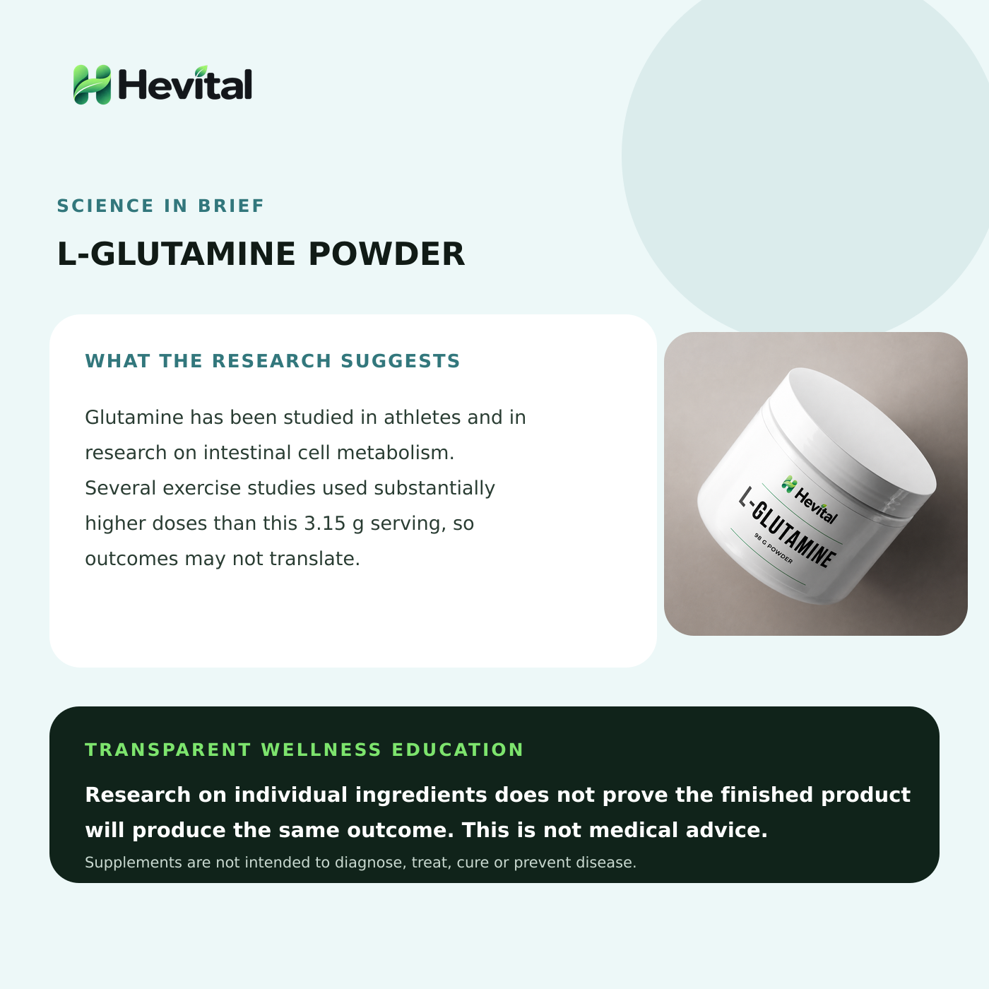 Hevital L-Glutamine Powder - Image 4